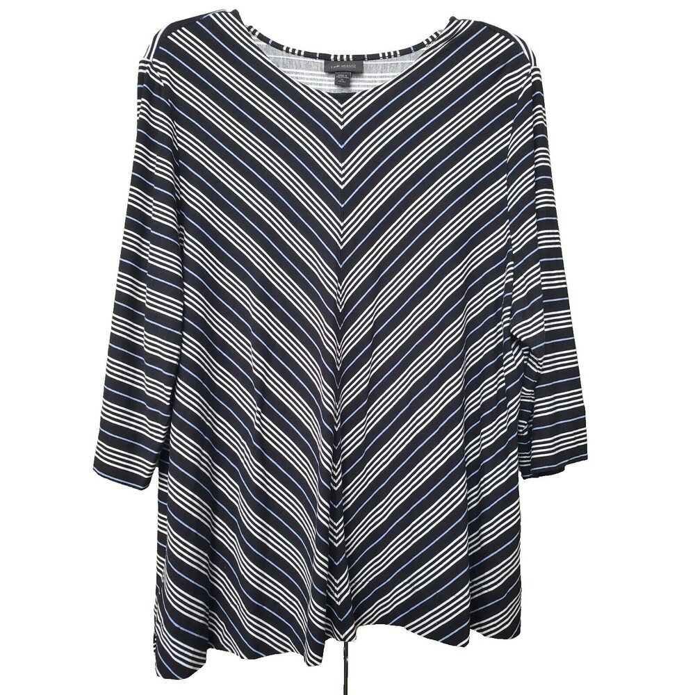 J Jill Wearever Collection Striped Jersey Knit Tunic Size XLP Petite